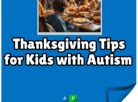 kid with autism having having a thanksgiving meal