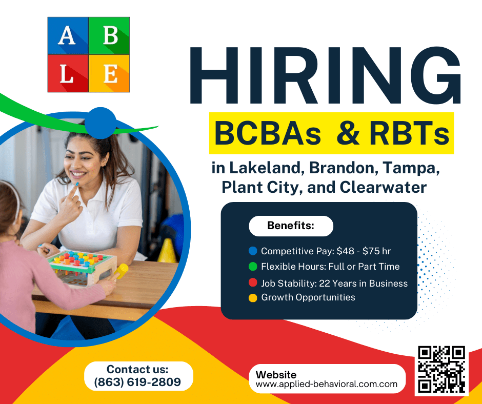 Hiring Ad for Hiring BCBA in Florida