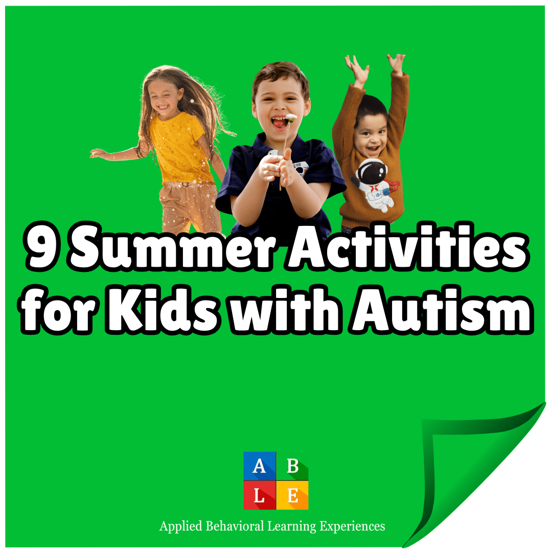 Kids with autism having fun on a Summer Camp that incorporates ABA Therapy