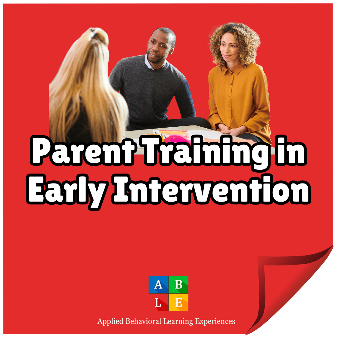 BCBA having a parent training session with mother and father of kid with autism.